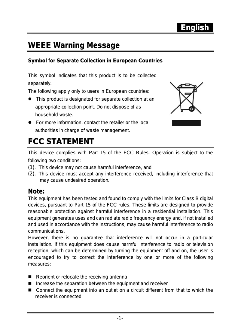 First page image of the manual for G-Shot HD500