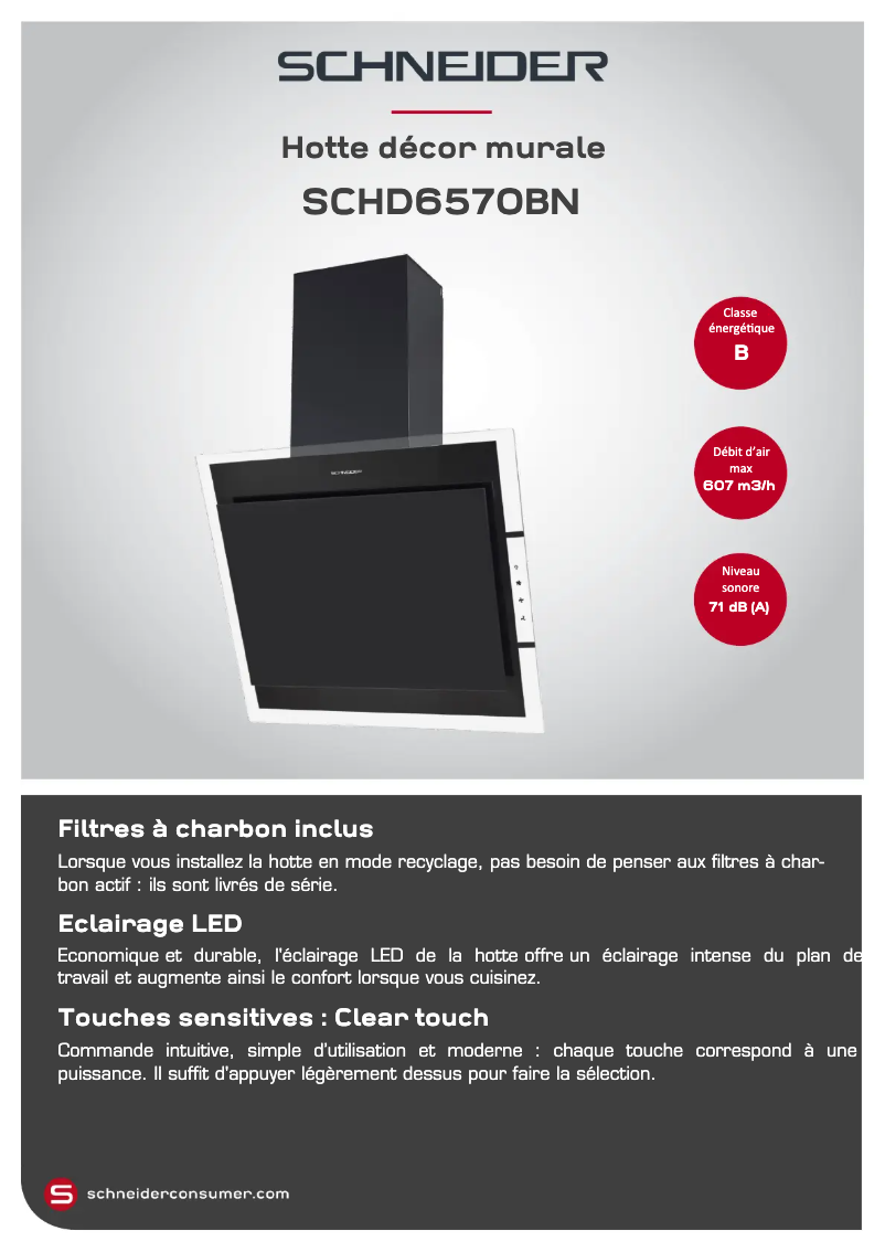 Page 1 of the manual User Manual Schneider SCHD6570BN
