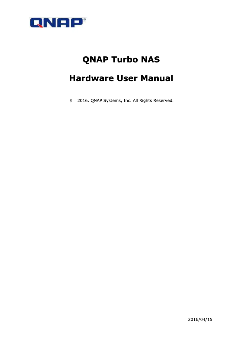 Page 1 of the manual User Manual QNAP TS-563-2G