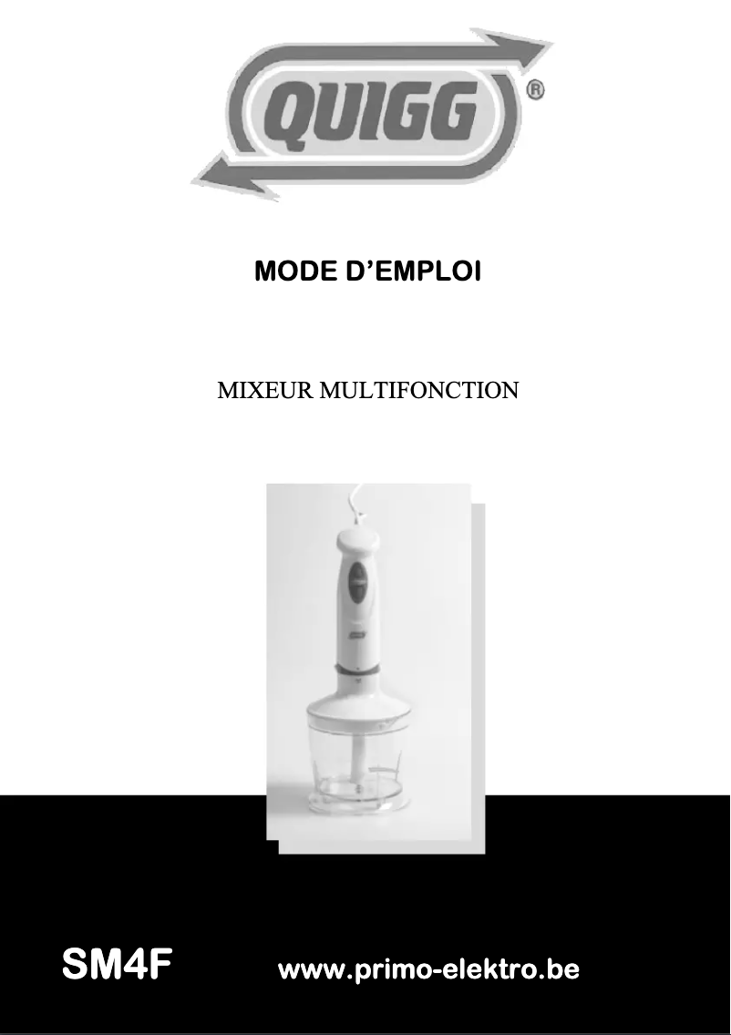 Page 1 of the manual User Manual Quigg SM4