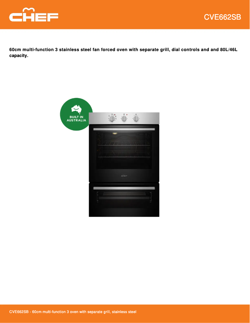 First page image of the manual for CVE662SB