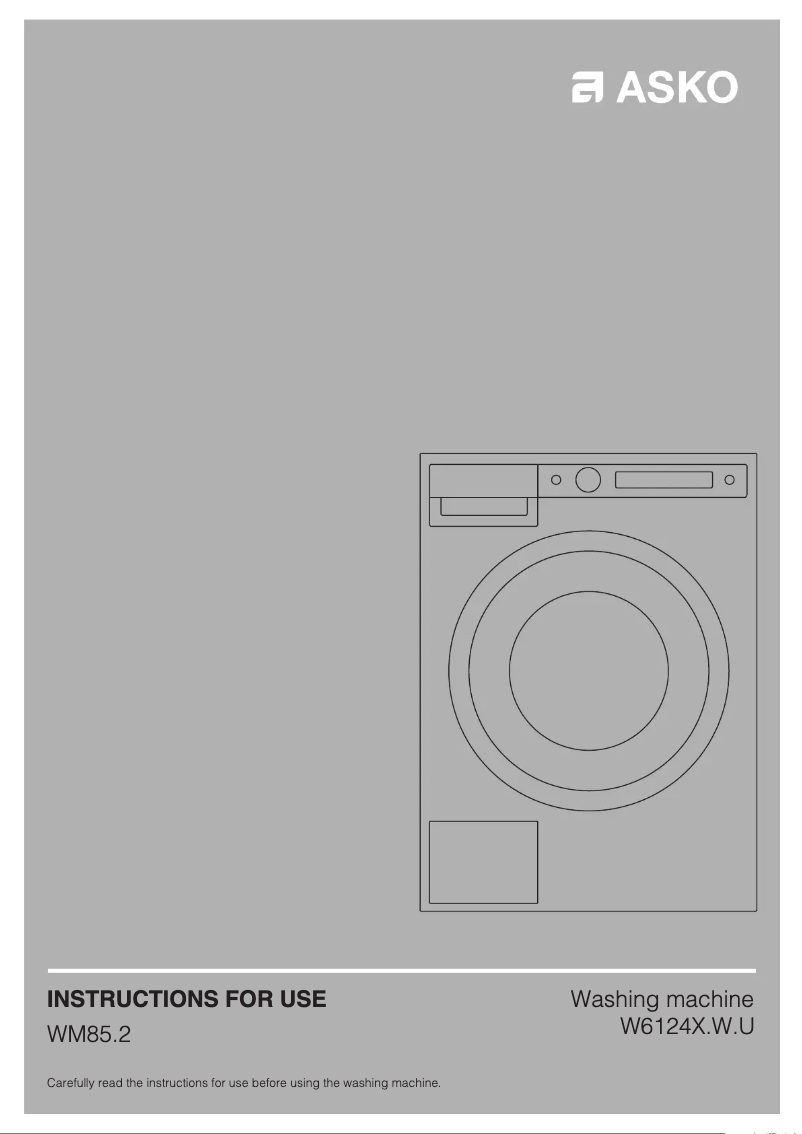 Page 1 of the manual User Manual Asko W6124X.W