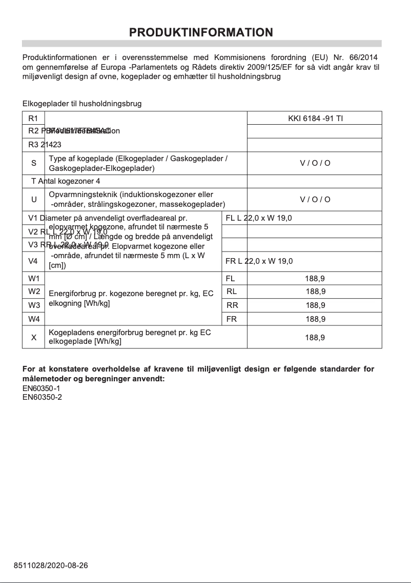 Image de la première page du manuel de l'appareil KKI 6184-91 TI