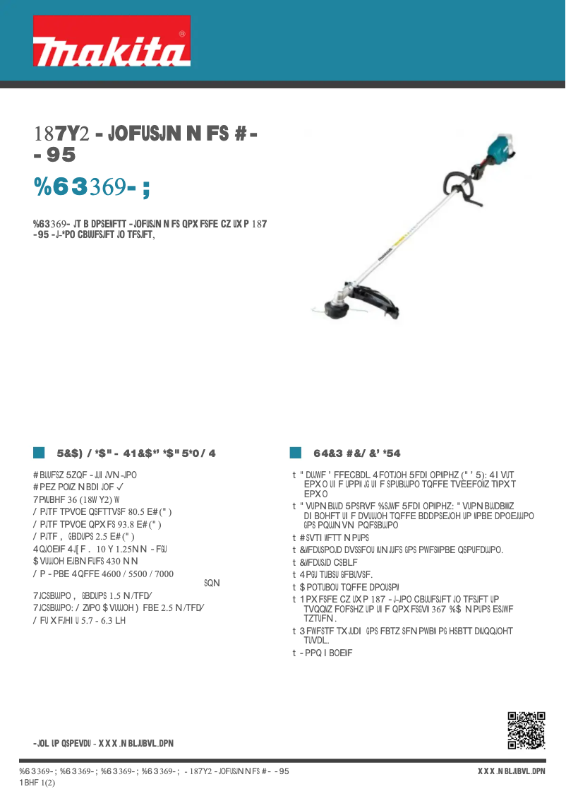 First page image of the manual for DUR369LZ