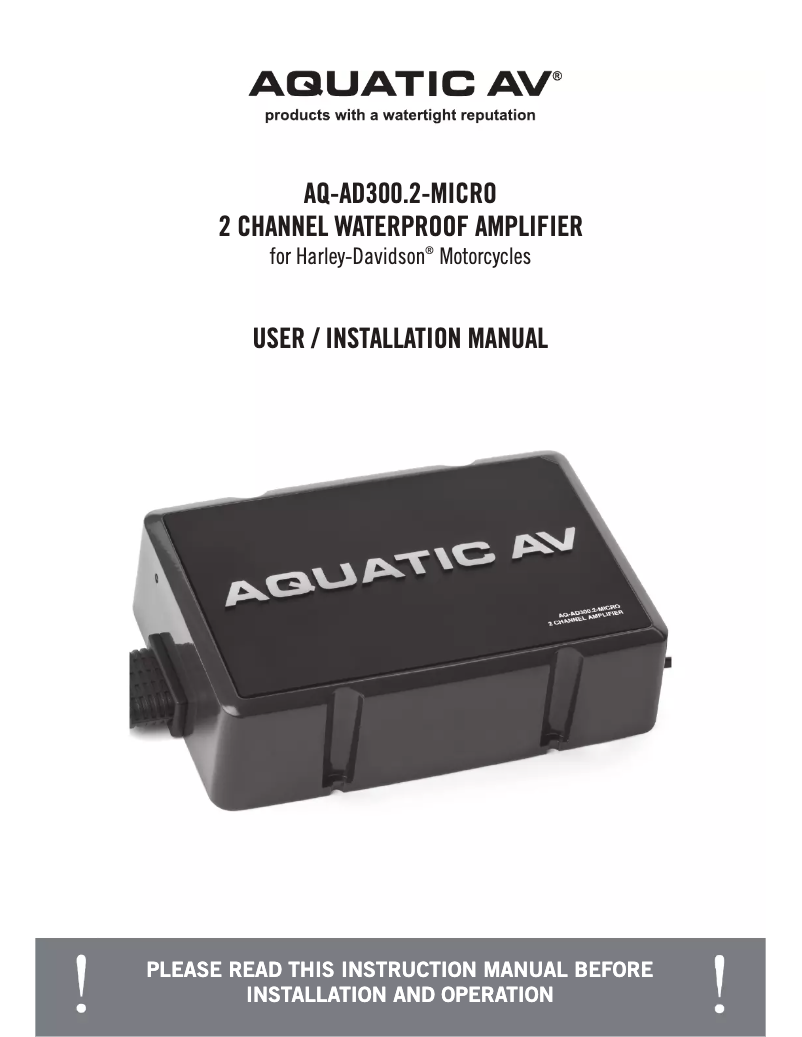 First page image of the manual for AQ-AD300.2MICRO