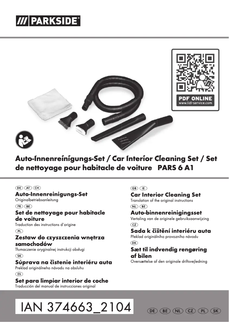 Page 1 of the manual User Manual Parkside PARS 6 A1