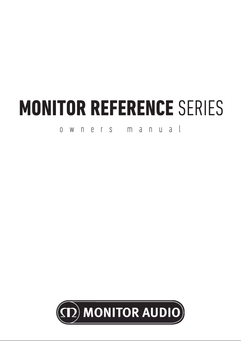 Page 1 of the manual User Manual Monitor Audio MR2
