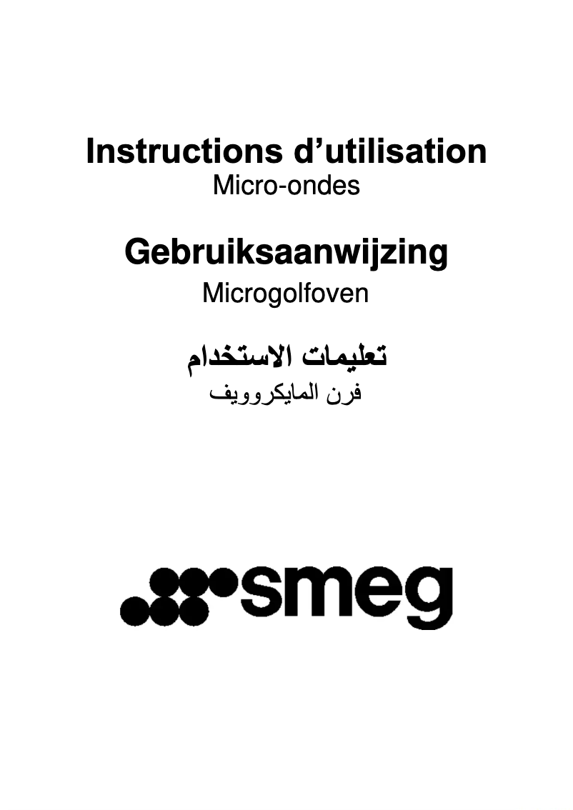 Page 1 of the manual User Manual Smeg SF4400MX
