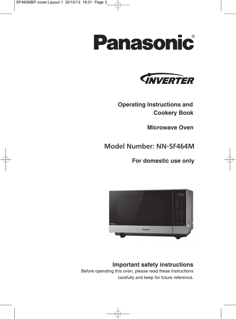 Page 1 of the manual User Manual Panasonic NN-SF464M