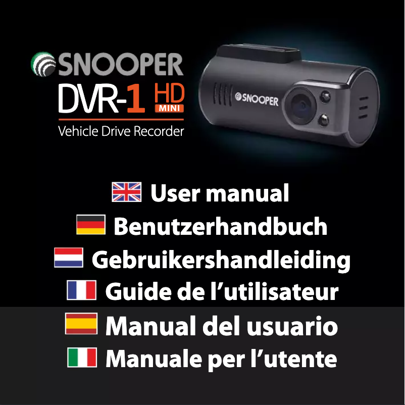 Page 1 of the manual User Manual Snooper DVR1-HD