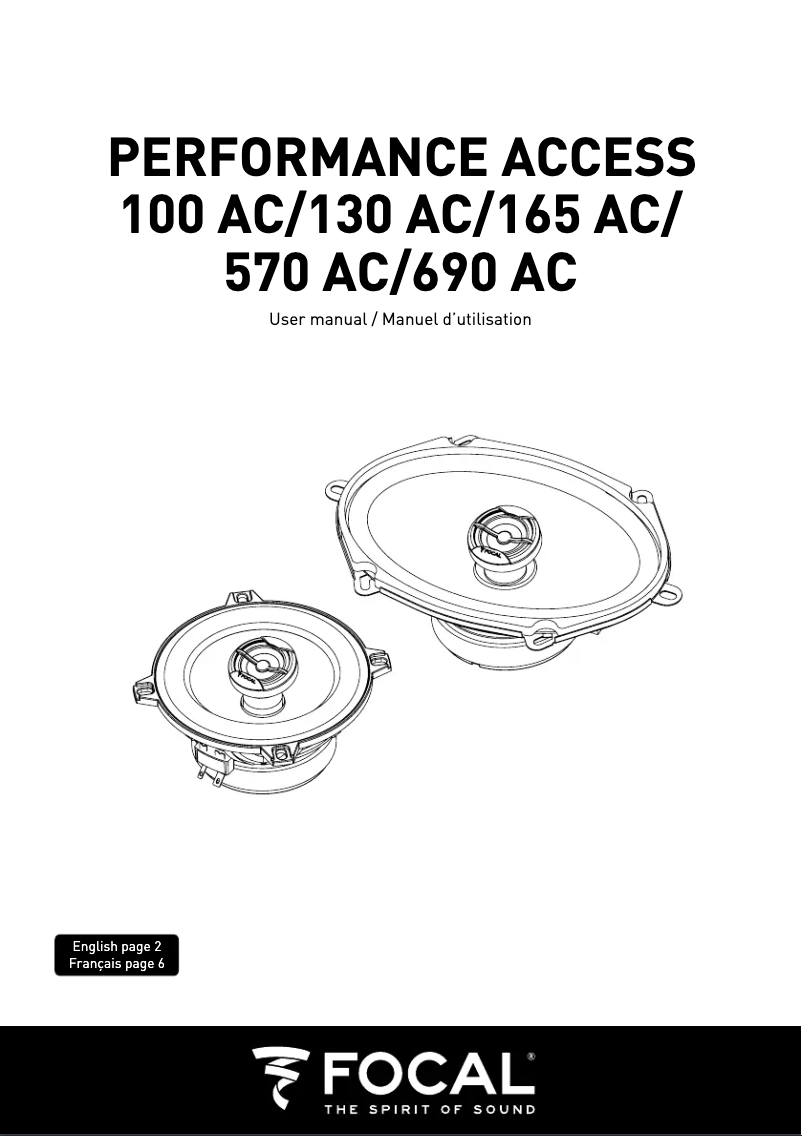 First page image of the manual for 100 AC