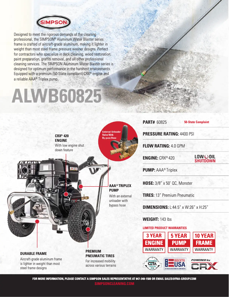 First page image of the manual for ALWB60825-S