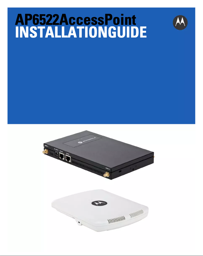 Page 1 of the manual User Manual Zebra AP 6522