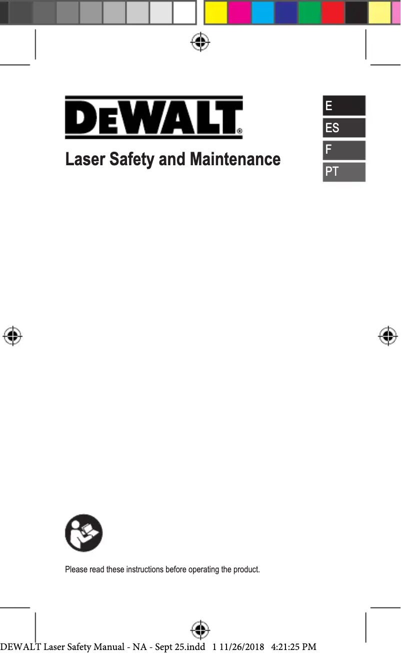 First page image of the manual for DW088LR