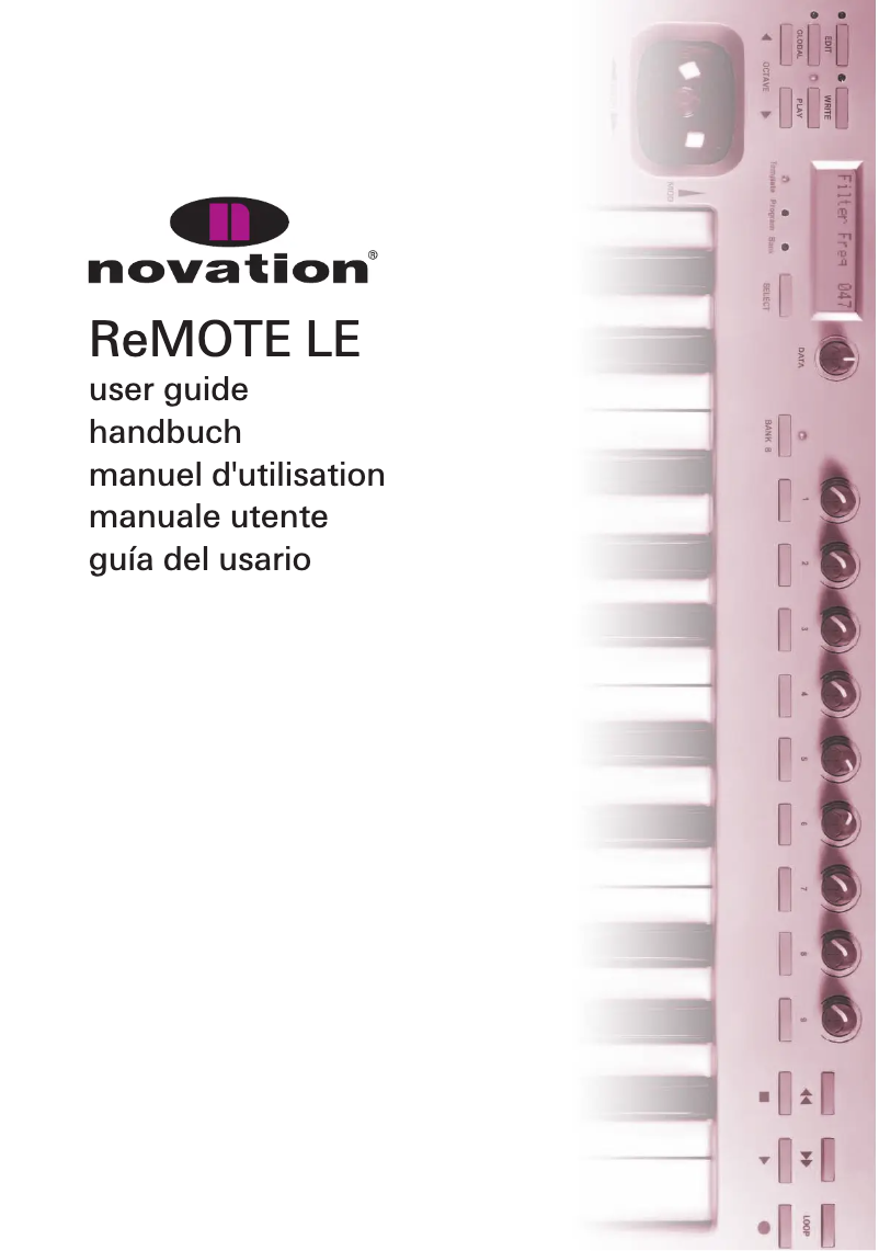 First page image of the manual for ReMOTE 25 LE
