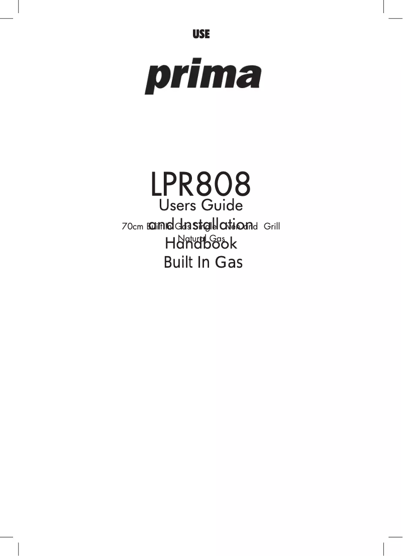 Page 1 of the manual User Manual Prima LPR8061