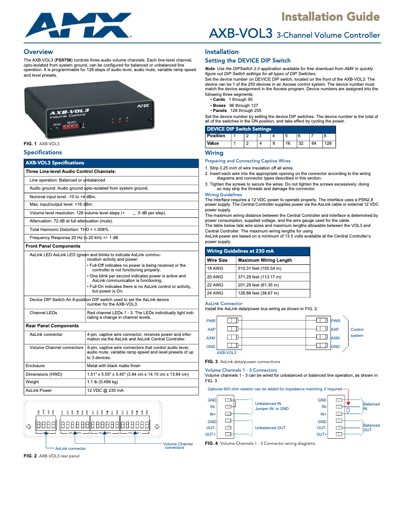 First page image of the manual for AXB-VOL3