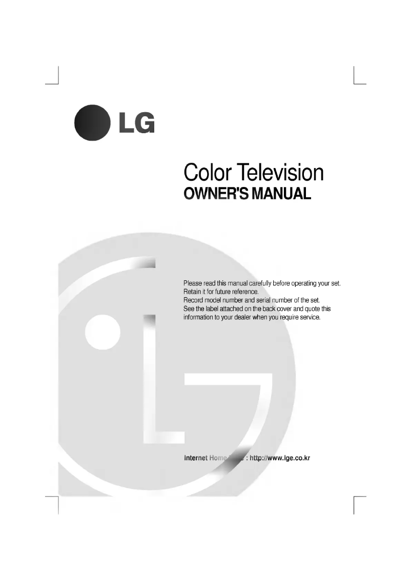 Page 1 of the manual User Manual LG CP-14F60