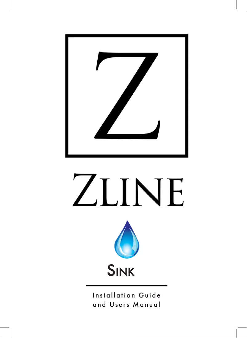 Page 1 de la notice Manuel utilisateur ZLine SUS15