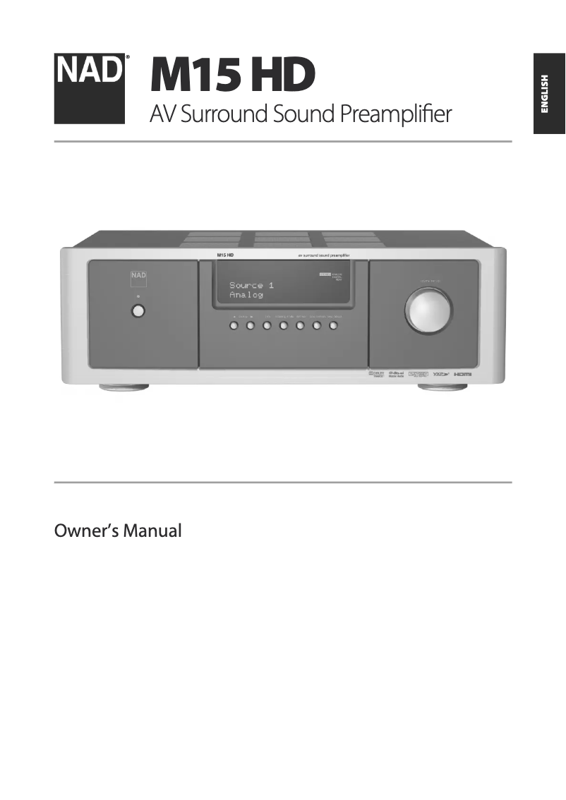 First page image of the manual for M15 HD2 AV