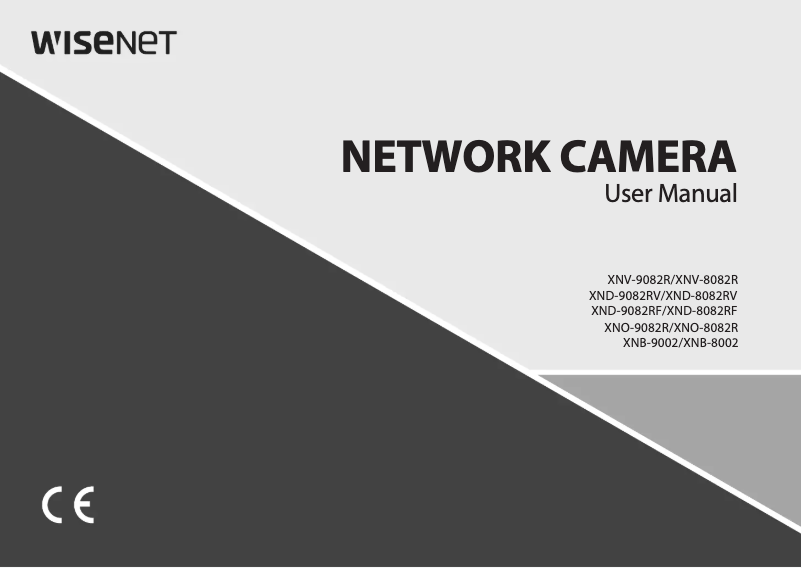 Page 1 of the manual User Manual Wisenet XND-8082RV
