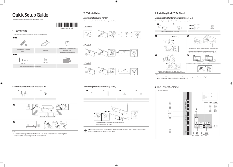 Page 1 of the manual User Manual Samsung HG55AT690UJ