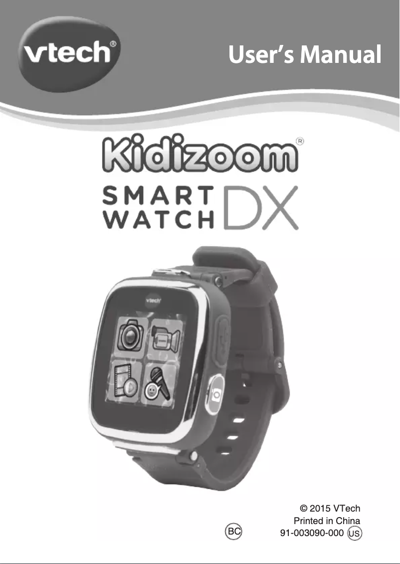 Page 1 of the manual User Manual Vtech Kidizoom Smartwatch DX