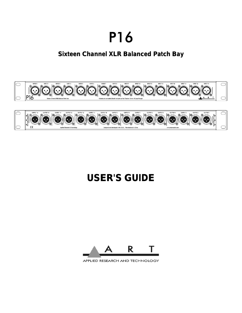 First page image of the manual for P16