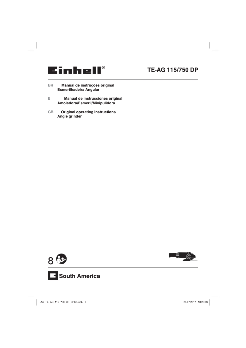 First page image of the manual for TE-AG 115/750 DP