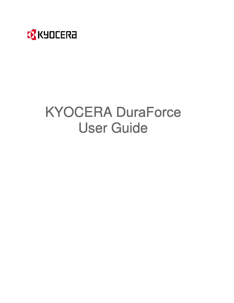 First page image of the manual for DuraForce E6762