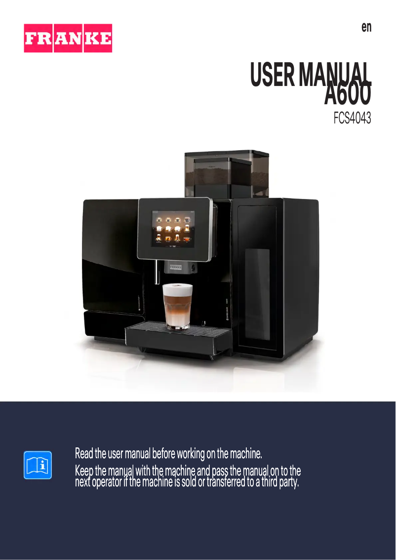 Image de la première page du manuel de l'appareil A600