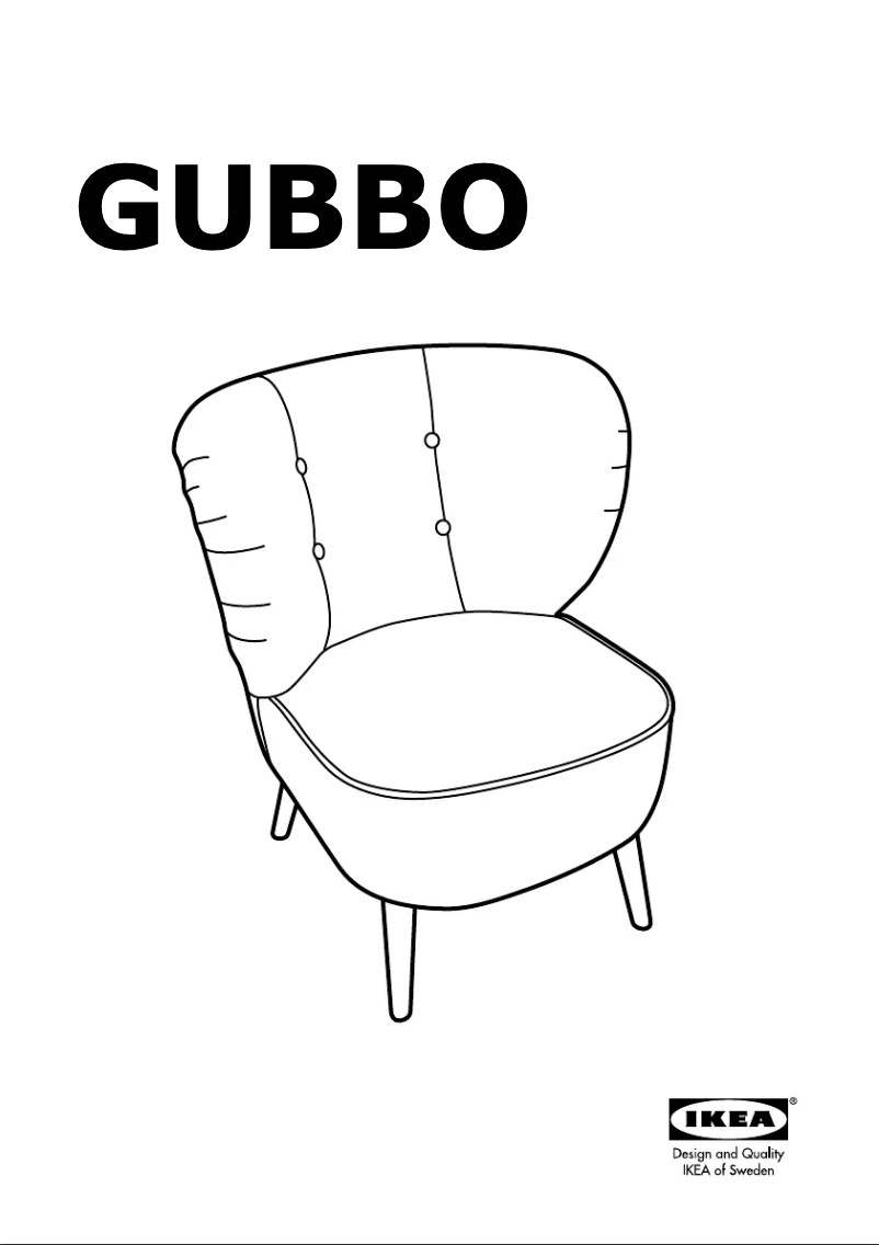 Page 1 of the manual User Manual Ikea GUBBO 305.212.06