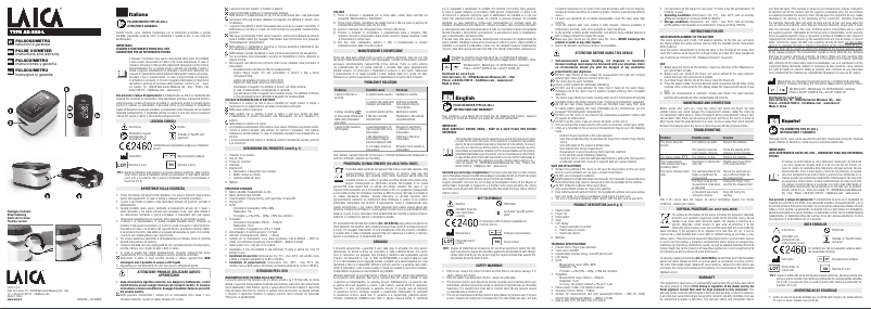 Page 1 of the manual User Manual Laica EA1007