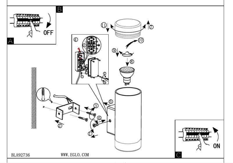 Page 1 of the manual User Manual Eglo Riga-LED