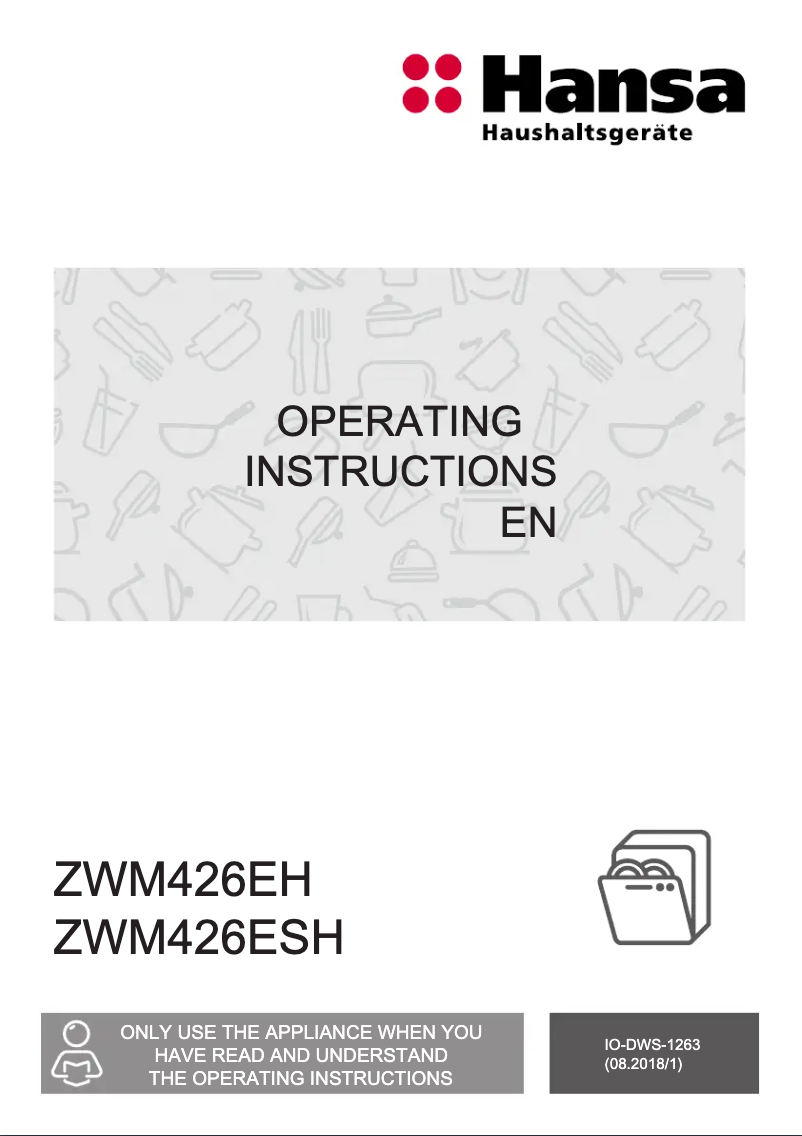 Page 1 of the manual User Manual Hansa ZWM426EH
