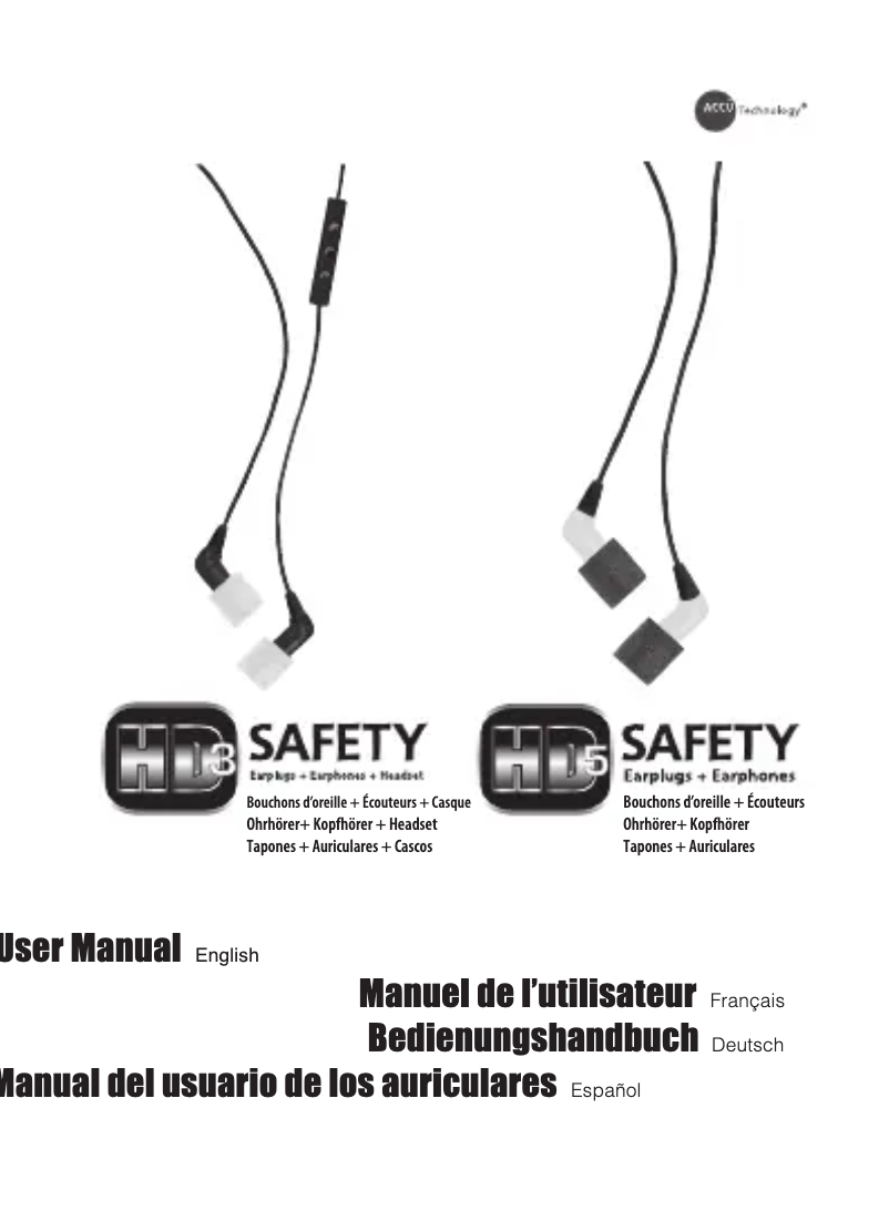 Page 1 of the manual User Manual Etymotic HD5