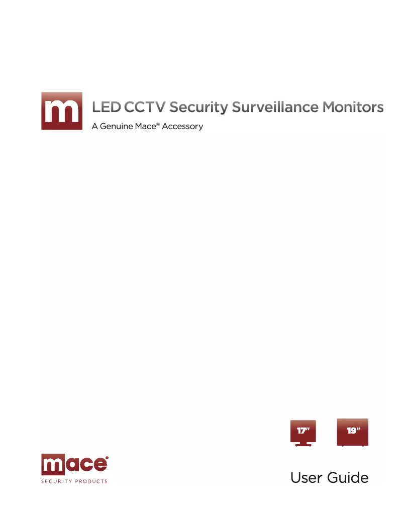 First page image of the manual for MAC-MON-19LED