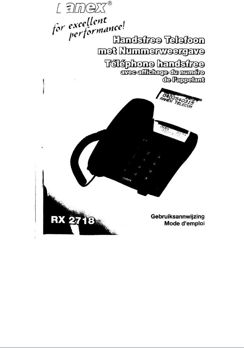 Page 1 of the manual User Manual Ranex RX 2718
