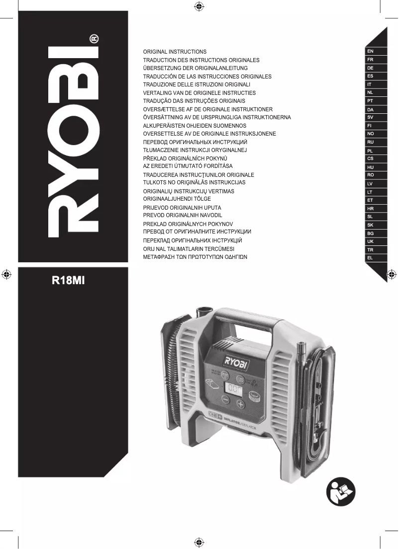 Page 1 of the manual User Manual RYOBI One+ R18MI