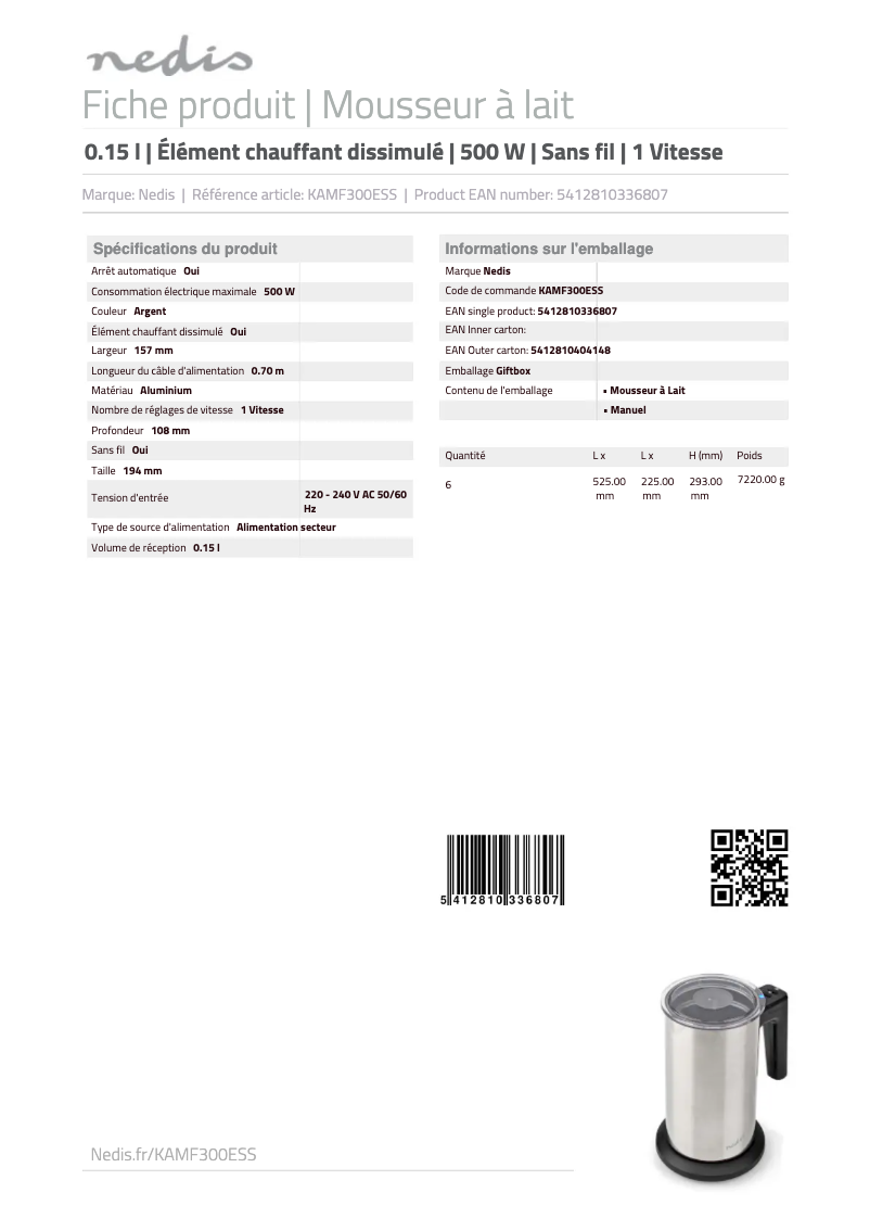 First page image of the manual for KAMF300ESS