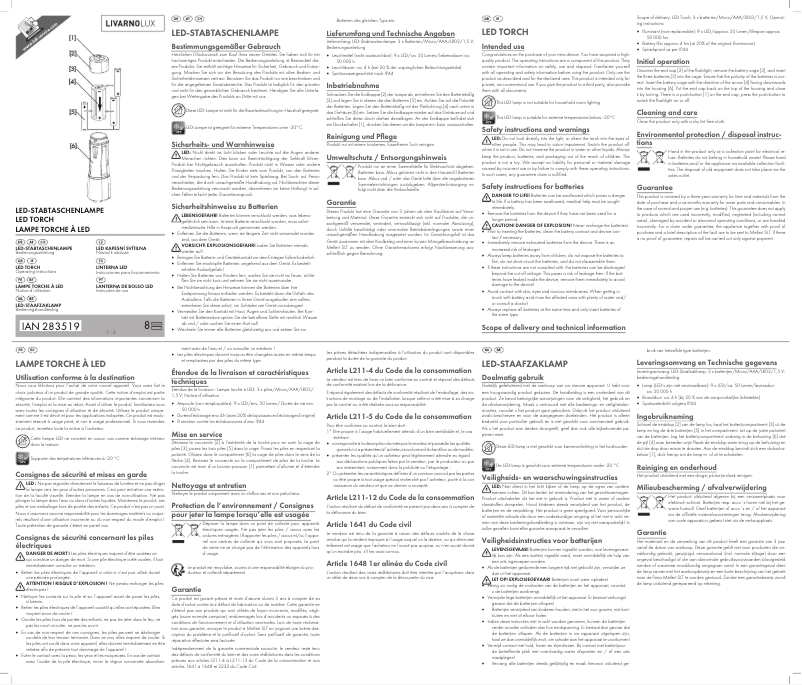 First page image of the manual for IAN 283519