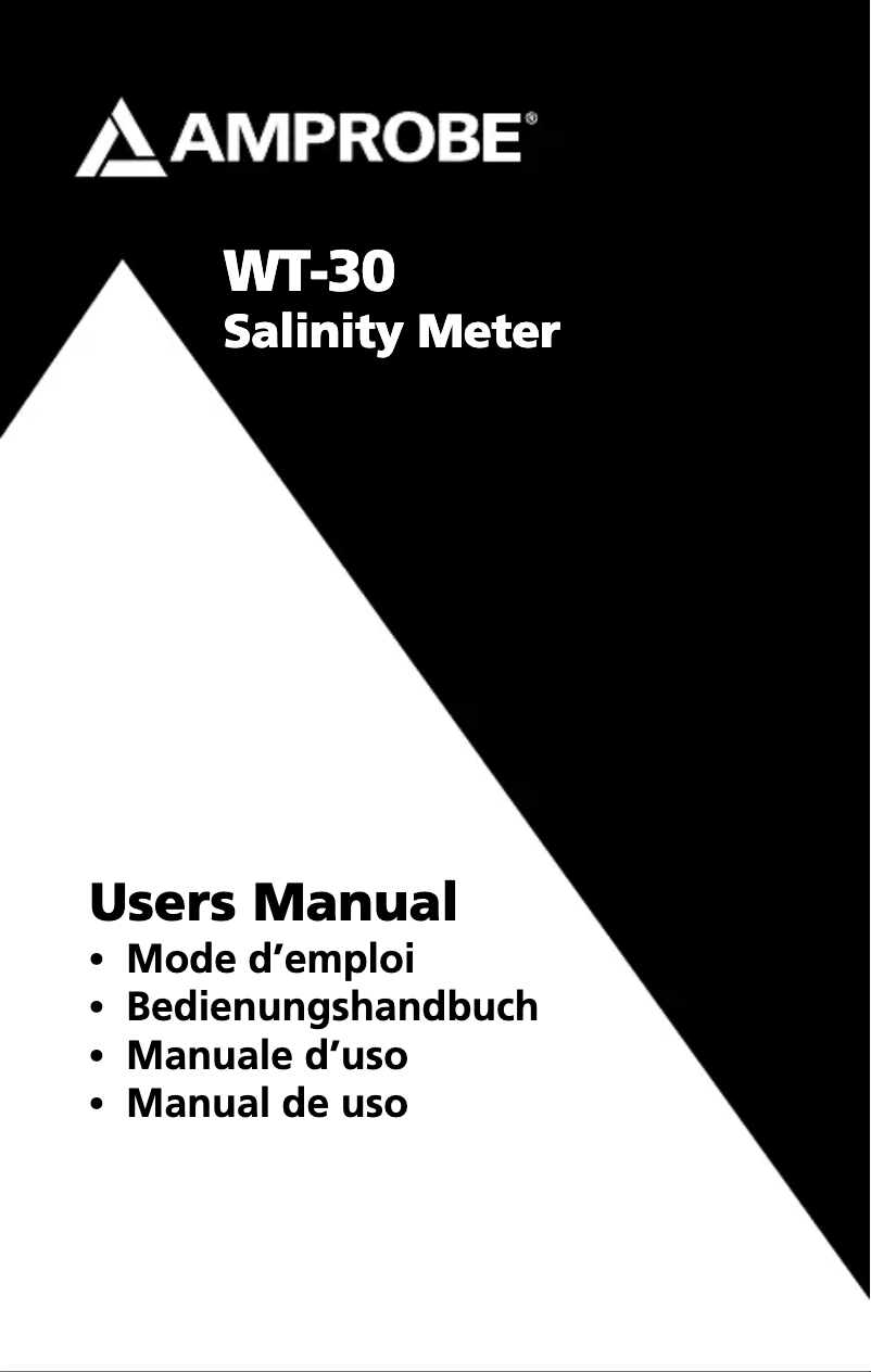 Page 1 of the manual User Manual Amprobe WT-30