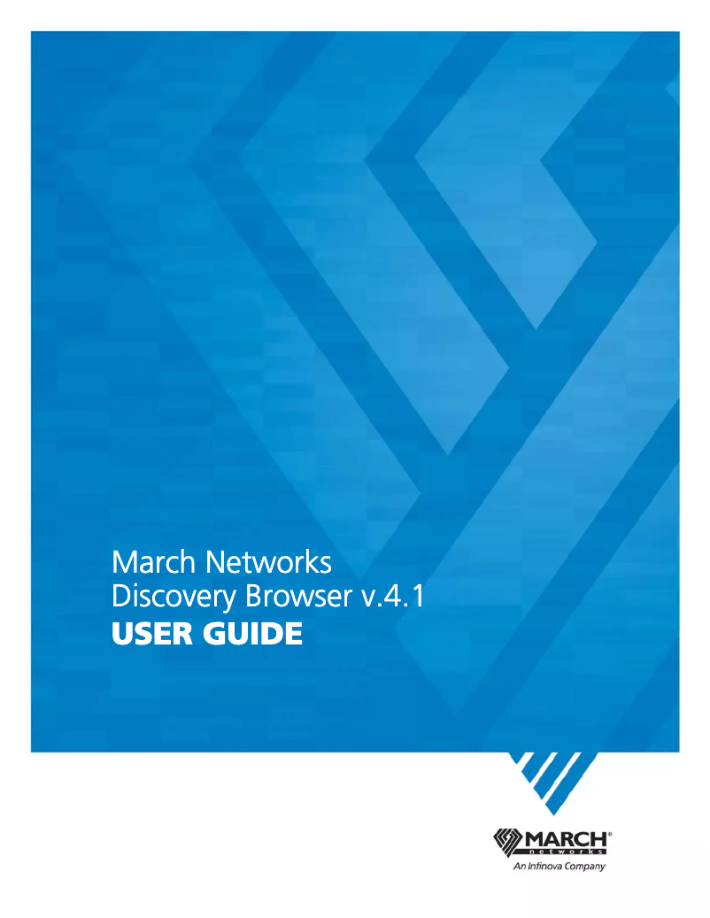 Page 1 of the manual User Manual March Networks VideoSphere