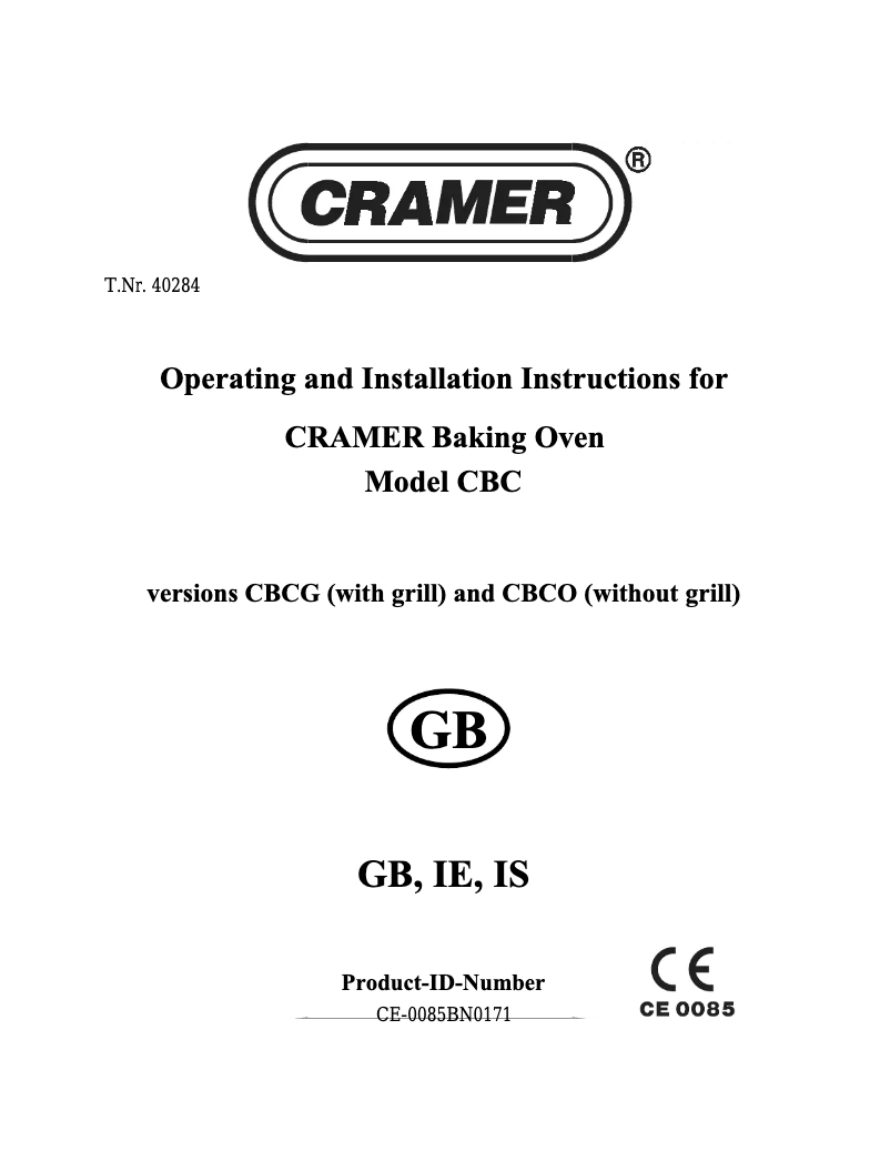 First page image of the manual for CBC