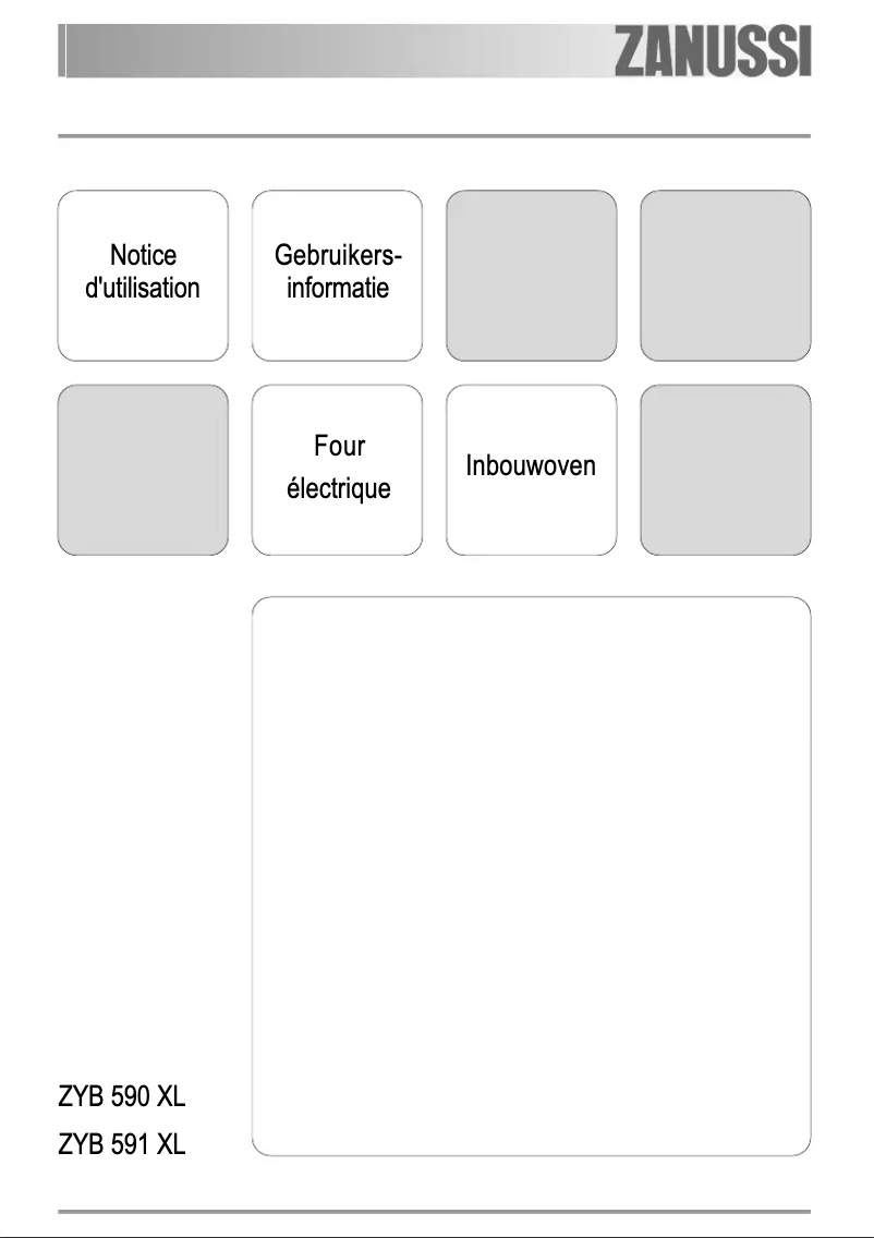 First page image of the manual for ZYB 590 XL