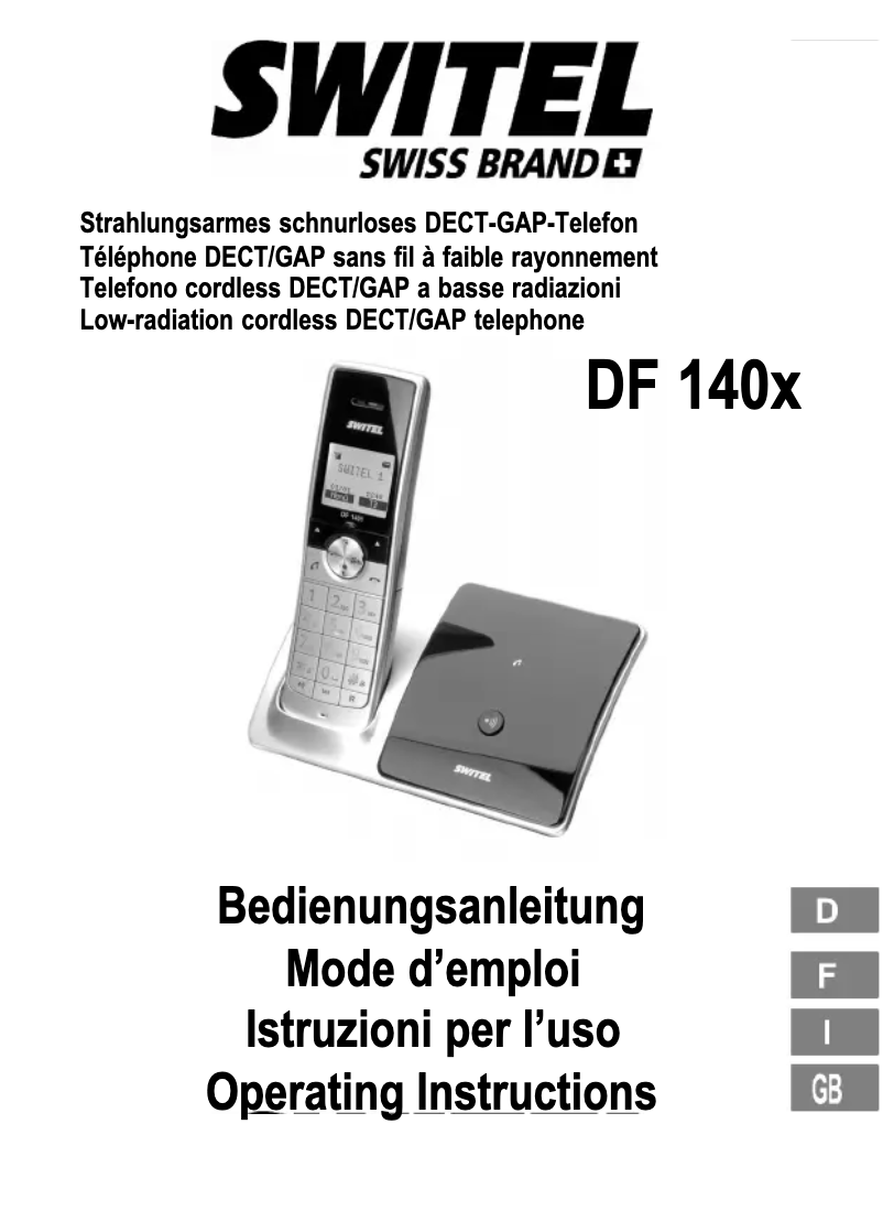 First page image of the manual for DF1403