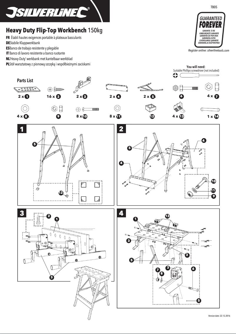 First page image of the manual for TB05