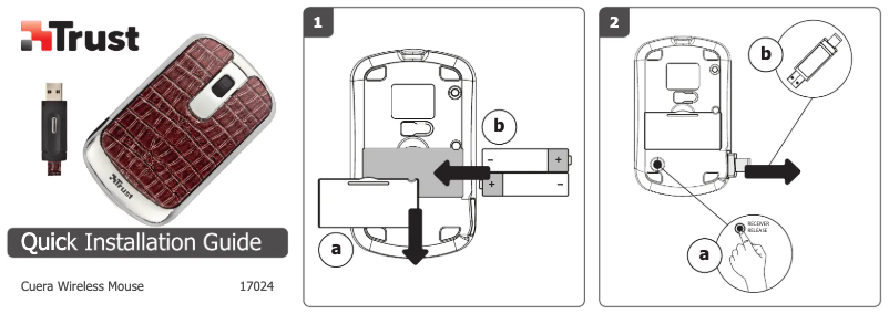 First page image of the manual for Cuera Wireless Mouse 17024