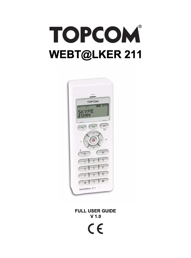 First page image of the manual for Webtalker 211