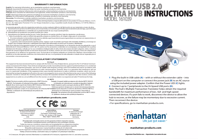 First page image of the manual for 161039